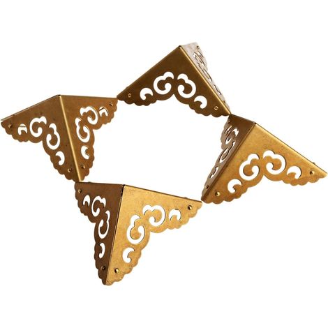 4 protectores de esquinas para armarios, mesas, muebles de cocina, de cobre retro, de latón antiguo, 6,5 x 6,5 x 6,5 cm (1/5)
