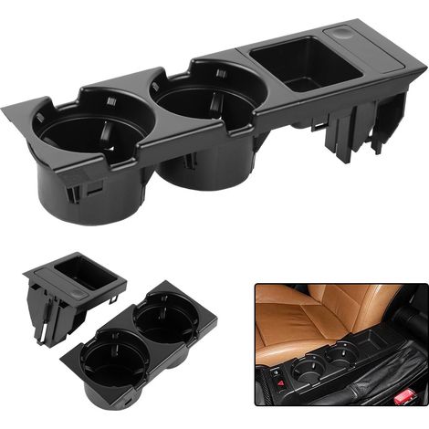 Un porte-gobelet/boîte à monnaie pour console centrale compatible avec le plateau de rangement porte-gobelet de la BMW Série 3 E46, installation facile, réparation et remplacement.
