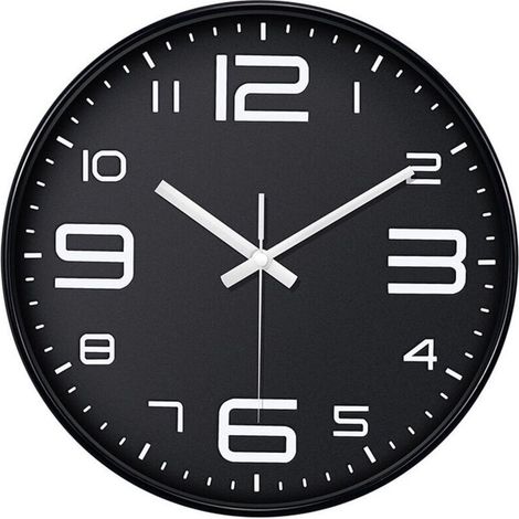 Horloge Murale Design 12 Pouces - Non Tictaquant, Silencieuse, sur Piles - Pour un Intérieur Contemporain