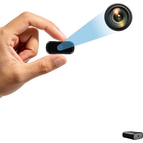Mini Compacte Caméra de Surveillance Haute définition 1080P,avec détection de Mouvement,Vision Nocturne,Fonction d'enregistrement en Boucle,adaptée à la Maison au Bureau,sans Wi-FI sans Application (1/5)