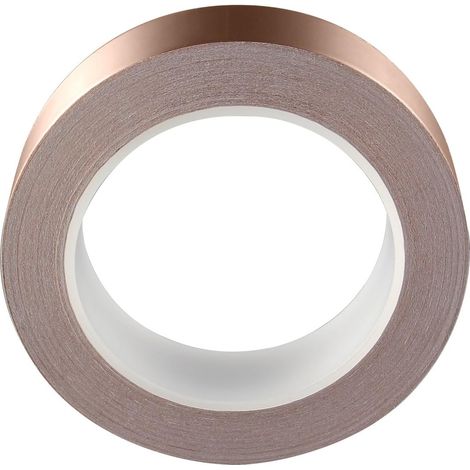 Ruban adhésif conducteur en feuille de cuivre, longueur 50 m - Blindage EMI pour vitraux, circuits imprimés, réparations électriques (épaisseur 0,05 mm) (1/5)