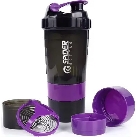 Mezclador deportivo, botella con tapa de rosca para suplementos proteicos con colador, 500 ml, BD55FIO