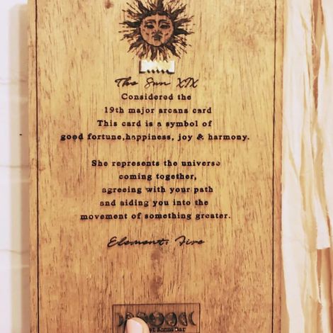 Miroir en bois avec carte de tarot - Décoration intérieure - Image de carte de tarot - Taille unique - Couleur (1/5)