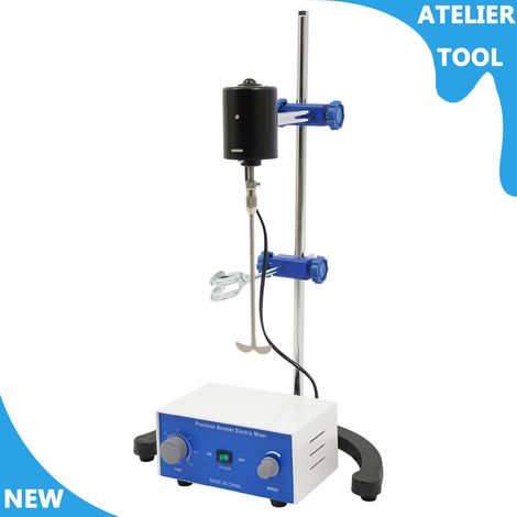ATELIER 60W mélangeur électrique supérieur professionnel vitesse réglable laboratoire agitateur électrique 0-2800rpm (1/5)