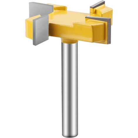 Fraise à rainurer, fraise à rainurer de 8 mm avec lame en T à tige de 6,35 mm (1/4"), pour portes, tables, étagères, murs et plus encore. (1/5)