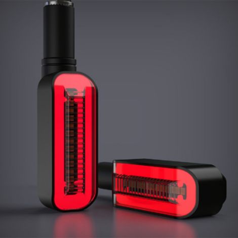 Feux Clignotants Moto LED 12V Indicateurs De Direction Latéraux Fluides Feu Stop Rouge Jaune Étanche IPX6 Éclairage (1/5)