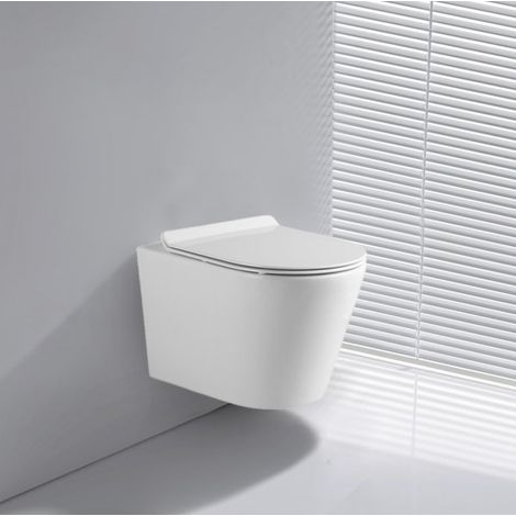WC sospeso rimless YJ-2392 48.5x36x.36.5 cm bianco lucido