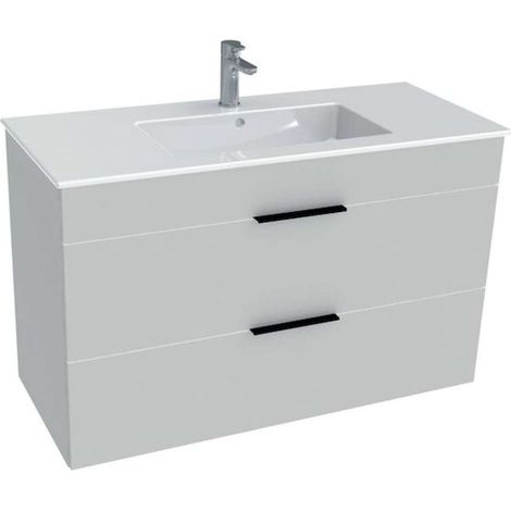Jika Cube - Mobiletto con lavabo, 98x42x62 cm, bianco H4536521763001 (1/2)