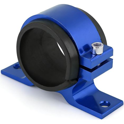 Support universel de filtre à carburant, support de pompe à carburant en alliage d'aluminium + caoutchouc(Bleu) (1/5)