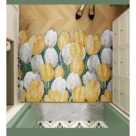 Eingangsmatte mit Schlingenstruktur, PVC-Fußmatte, rutschfester Teppich/Matte für Zuhause – 40 x 60 cm, Schlingendesign – (Markenname weggelassen)