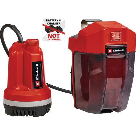 Einhell Pompe d’évacuation pour eaux claires sans fil GE-PP 18 RB Li-Solo PXC (18 V, max. 2 bar, débit max. 3000 L/h, boîtier de batterie flexible) Livré sans Batterie ni Chargeur (1/5)