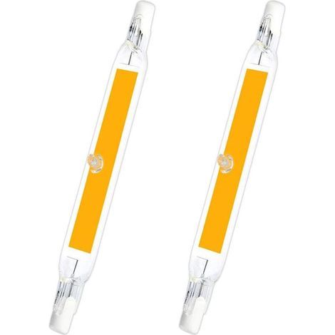R7S 78 mm LED 5 W Warmweiß 3000 K, 500 lm, R7S J78 COB-LED linear, ersetzt Halogenstift 40 W 50 W, R7S LED-Glühbirne 78 mm schmal für Mini-Projektor/Wandleuchte, nicht dimmbar, 2 Stück [Energieklasse (1/5)
