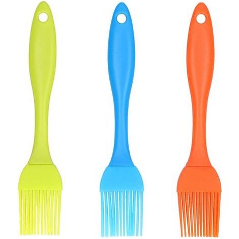 3 pinceaux de cuisson en silicone résistant à la chaleur pour barbecue, pâtisserie et assaisonnement, lot de 3, cuisine et grillade (1/5)
