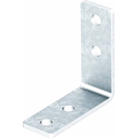 OBO Bettermann Equerre de raccordement 90°, avec 4 trous 104x104x40x5 Acier galvanisé à chaud, 1124663 (1/2)