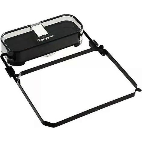 Égouttoir à ventouse pour évier de cuisine avec filtre intégré, transparent noir (1/2)