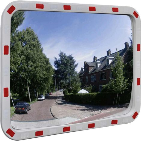 Miroir de trafic convexe-Miroir de sécurité rectangulaire 60x80cm et réflecteurs 581443 (1/5)