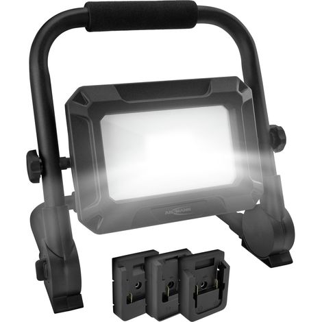 ANSMANN Lampe LED compatible avec les packs de batteries 18V, y compris 3 adaptateurs (1/5)