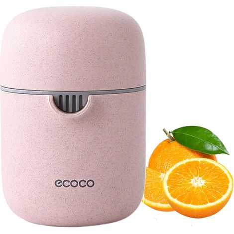 1pc presse-agrumes citron, presse-agrumes manuel facile petite tasse de presse-agrumes portable citron vert (rose) (1/2)