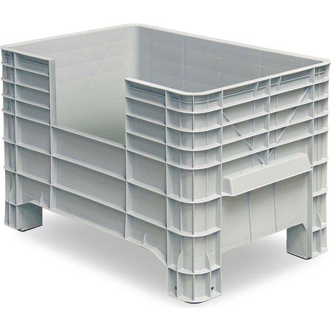 BRB Volumenbox mit 4 Füßen, LxBxH 1030x630x670 mm, Inhalt 276 Liter, Eingriff BxH 400x285 mm an einer Längsseite (1/2)