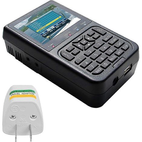 Praktischer digitaler Signalfinder mit 3,5"-LCD-Bildschirm, FTA-DVB-S-Empfänger zur Anzeige, US-Stecker.
