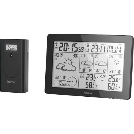 HAMA Wettervorhersage-Center "Meteotime", schwarz (1/2)