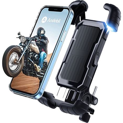 Handyhalterung Vélo, Handyhalterung Moto Universel 360° support vélo pour iPhone 15 14 Par Max Plus, SE, 13 12 Par Mini Max, 11 Pro Max, Xs, XR, X, 8, 7, Samsung S22 S23, Smartphone (1/2)