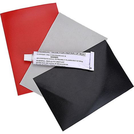 Kit de 3 patchs de réparation en PVC avec colle pour matelas gonflable et jouets de piscine
