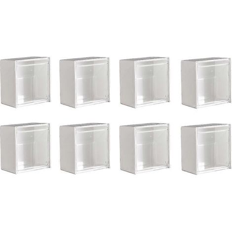 Boîte de rangement murale réversible pour salle de bain, sans trous, pour cosmétiques, cotons-tiges, rouges à lèvres - JBMEDIA (1/4)