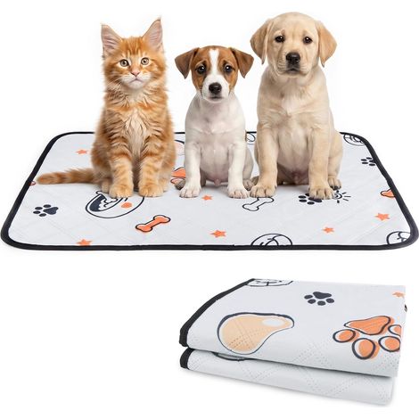 Tapis de Propreté Chien, Lavable Réutilisable Tapis Educateur Chien Absorbant pour Chiots Chats Lapins et Cochons d'Inde, Idéal pour Maison Voiture et Niche, Antidérapant Confort, 60x45CM (1/5)