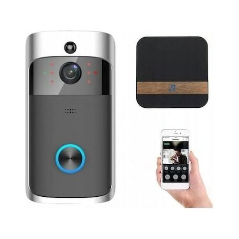 Interphone vidéo sans fil HD 1080P – Caméra intelligente avec détection de mouvement – Vision nocturne infrarouge – Application de contrôle (1/5)