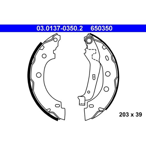 Jeu de mâchoires de frein ATE 03.0137-0350.2 NISSAN 44060-00QAG 77 01 205 523