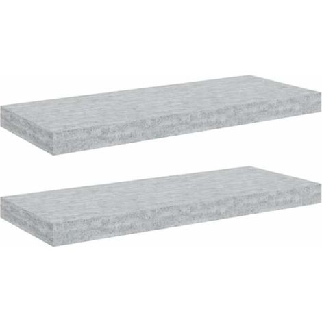 Maison Exclusive - Schweberegale 2 Stk. Betongrau 60x23,5x3,8 cm (1/5)