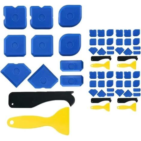 Kit de 5 Outils de Finition de Mastic en Silicone pour Salles de, Cuisines, Élimination Du Coulis, Lissage, Mastic, Outils D'Élimination Du Calfeutrage (1/4)