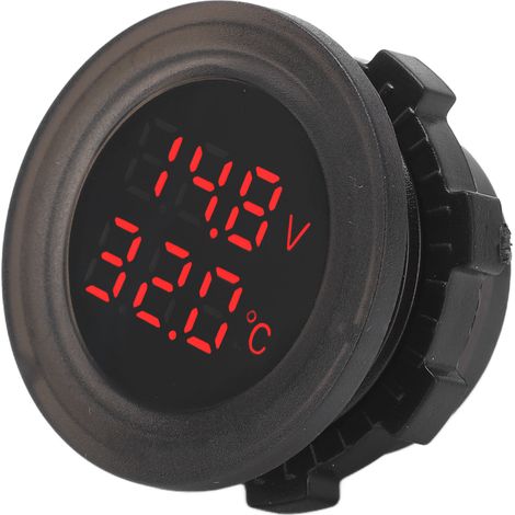 Auto-Thermometer/Voltmeter/Temperaturanzeige mit Doppeldisplay, klarem und stabilem Bildschirm, wasserdicht, einfache Installation, Fahrzeugdetektor (1/5)