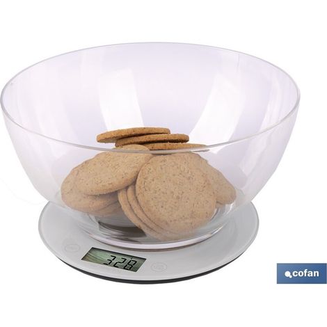 Bilancia da cucina digitale in ABS con ciotola in polipropilene da 3,8 litri e portata massima di 10 kg