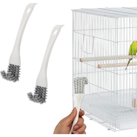 Brosse neuve pour cage à oiseaux, outil de nettoyage pour cage à oiseaux, ramasseur de déjections, accessoire pour cage à perroquet (1/5)