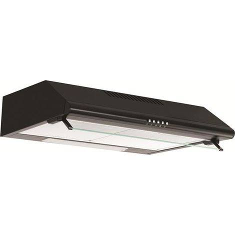 Hotte visière 60cm 230m3/h noir - Glem Gas - GHC620BK