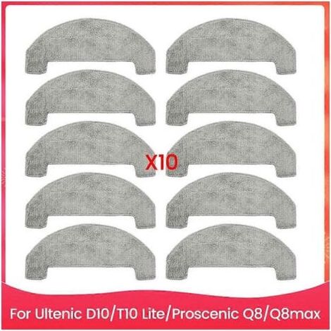 Chiffons de nettoyage pour aspirateurs Ultenic D10/T10 Lite et Proscenic Q8/Q8max - Accessoires de nettoyage ménager efficaces (10 pièces) (1/5)