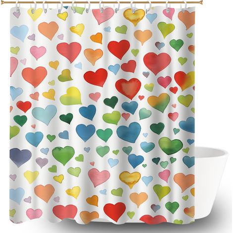 Rideau douche polyester 180x180 résistant rideau imperméable pour une déco moderne (1/5)
