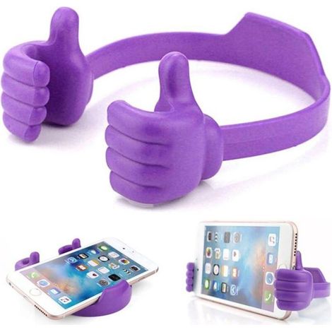 violet-thumbs Support de téléphone de bureau, support de téléphone de bureau flexible universel, support de table pour téléphone portable compatible avec iPhone, iPad et Samsung (1/5)