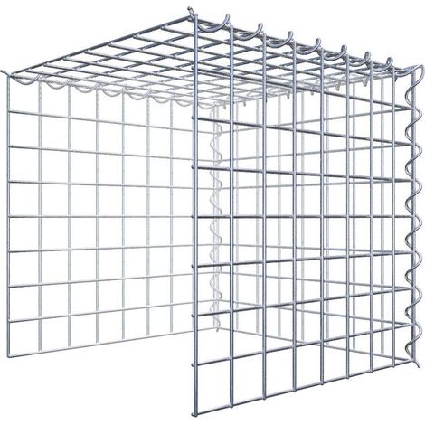 Gabiondeco - Gabion - Element de prolongation en hauteur et en longueur 40 cm x 40 cm x 40 cm (L x H x P). maille 5 x 5 cm. Spirale. Attention il manque deux grille... (1/5)