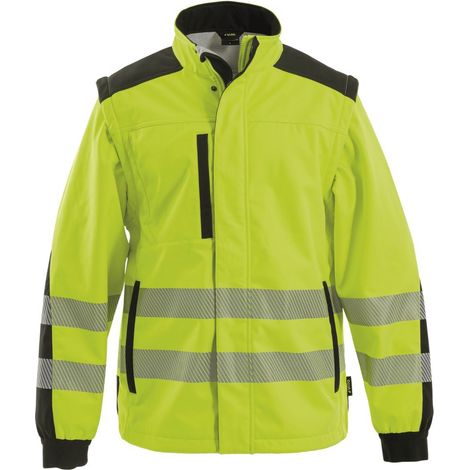 Veste Haute Visibilité EPI Taille XXL Modulable en Gilet Sans Manches Sécurité Chantier Homme Femme VITO (1/5)