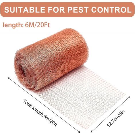 Grillage en cuivre 12,7 cm x 6 m – Grillage 100 % cuivre pur – Résistant aux rongeurs et aux escargots – Protège efficacement les parterres de fleurs surélevés (1/4)