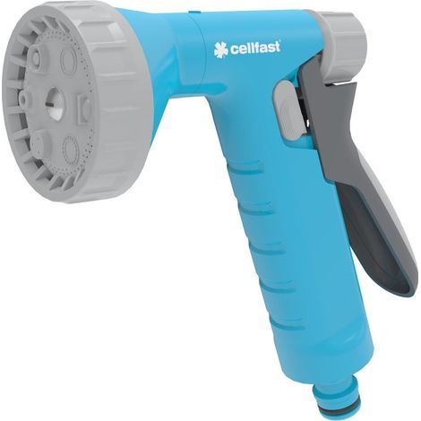 CELLFAST PISTOLET 6 FONCTIONS RAIN IDEAL, RÉGLAGE UNIFORME DE LA FORME DU JET D'EAU, HAUTE QUALITÉ, VERROUILLABLE, POIGNÉE ERGON