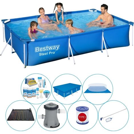 Bestway Bestway Steel Pro Rectangulaire - 300x201x66 cm - 8-pièces S22250