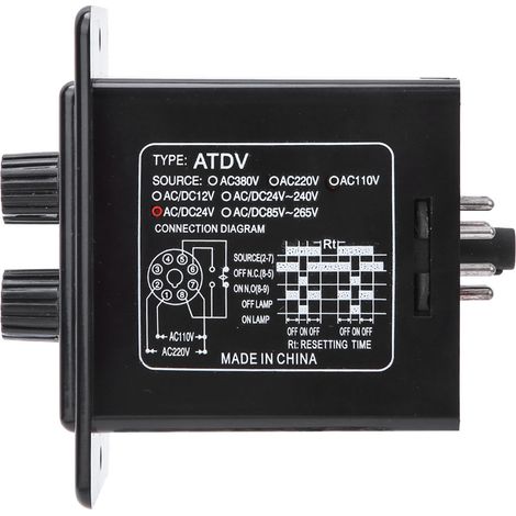 Ein-/Ausschalter mit Doppelzeitrelais und Drehregler ATDV-YC 6S-60M (DC 24V) (1/5)