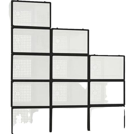 Boîtes de rangement pour chaussures, design empilable, matériau transparent, noir (1/2)