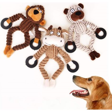 Jouets couineurs pour chiens, jouets à mâcher pour chiens, jouets résistants aux morsures pour l'entraînement des petits et moyens chiens et chiots (1/5)
