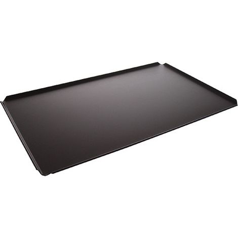 Plaque en aluminium, GN 2/3 - 4 côtés 45°, double revêtement thermoplastique anti-adhésif 325x354x10 mm - VIRTUS