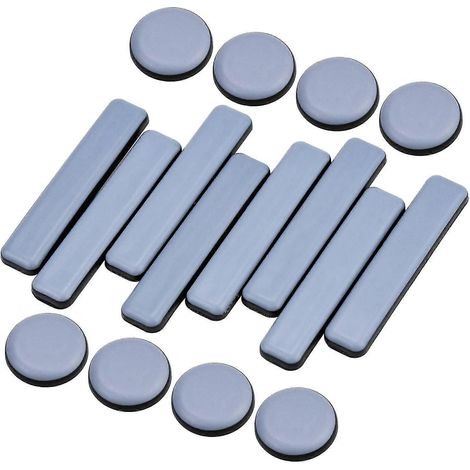 Lot de 16 patins de meubles en PTFE auto-adhésifs, ronds et carrés, pour une installation facile. (1/5)